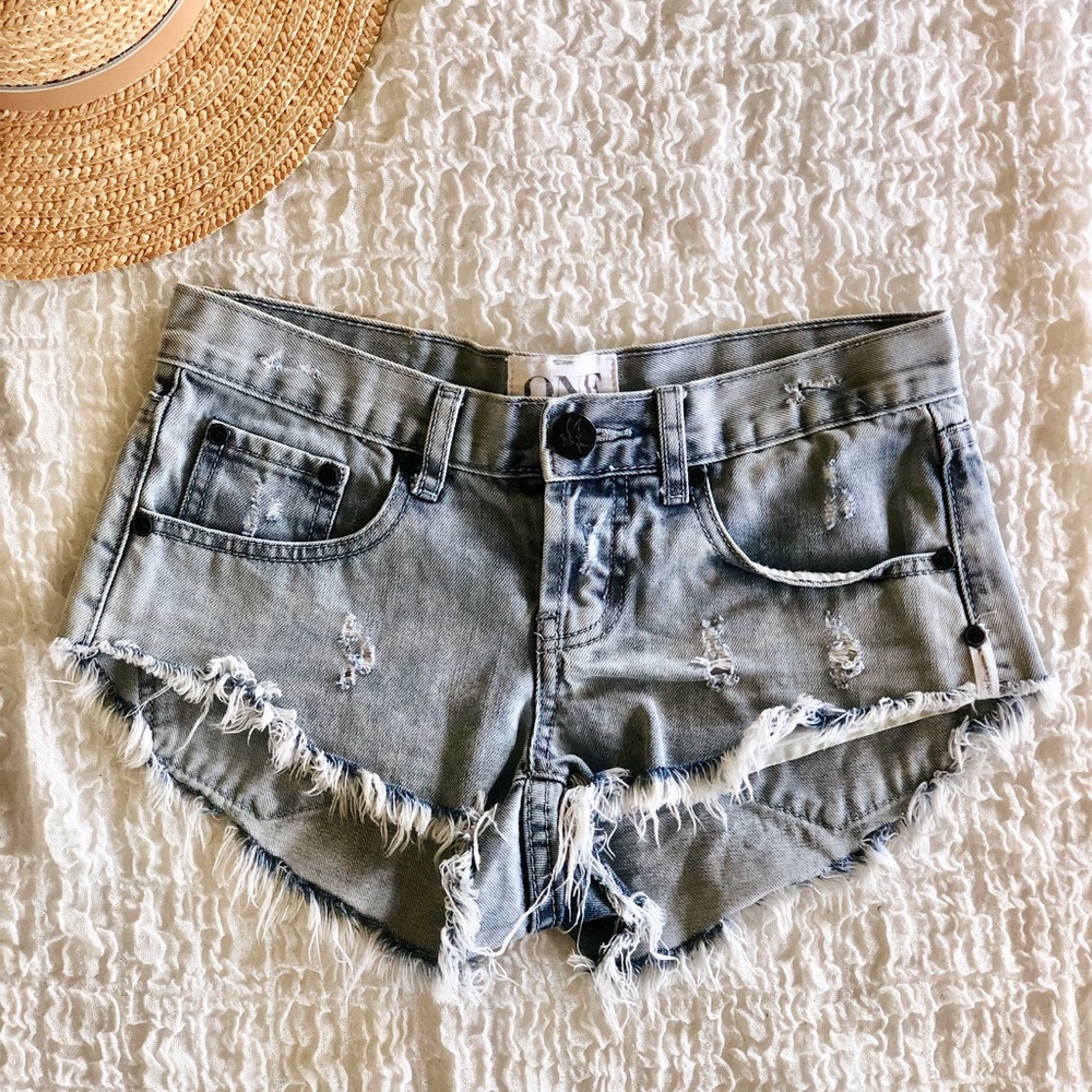 One Teaspoon Bonitas Short in Sunbleach Blue